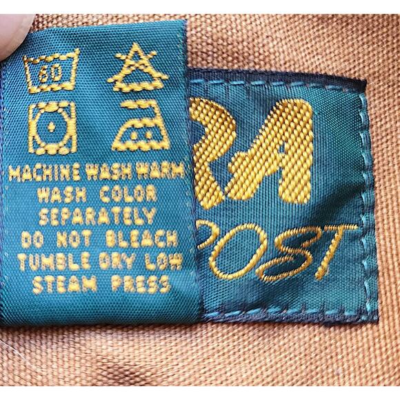 HUNTING/SHOOTING SHIRT-SIERRA TRADING POST-Dark Brown-Orange-Quilted Shoulder-XL - Picture 8 of 13